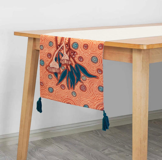 Flowering Gum Table Runner Blended Cotton, Polyester, Linen