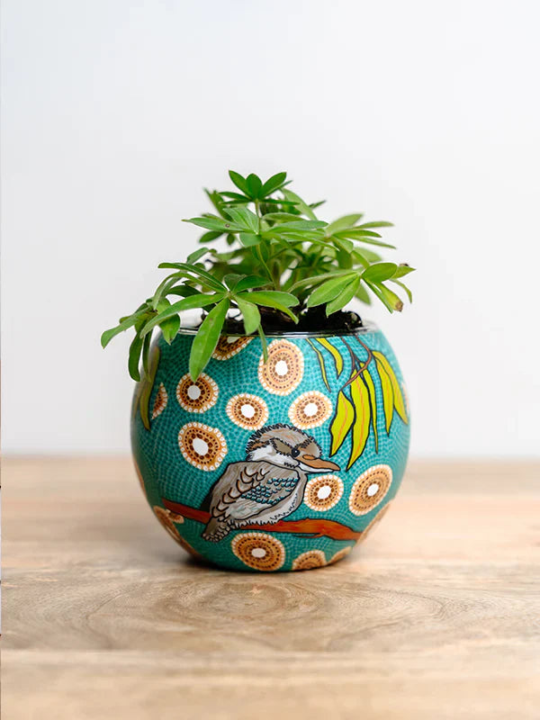 Aboriginal Kookaburra Tealight Candle Holder